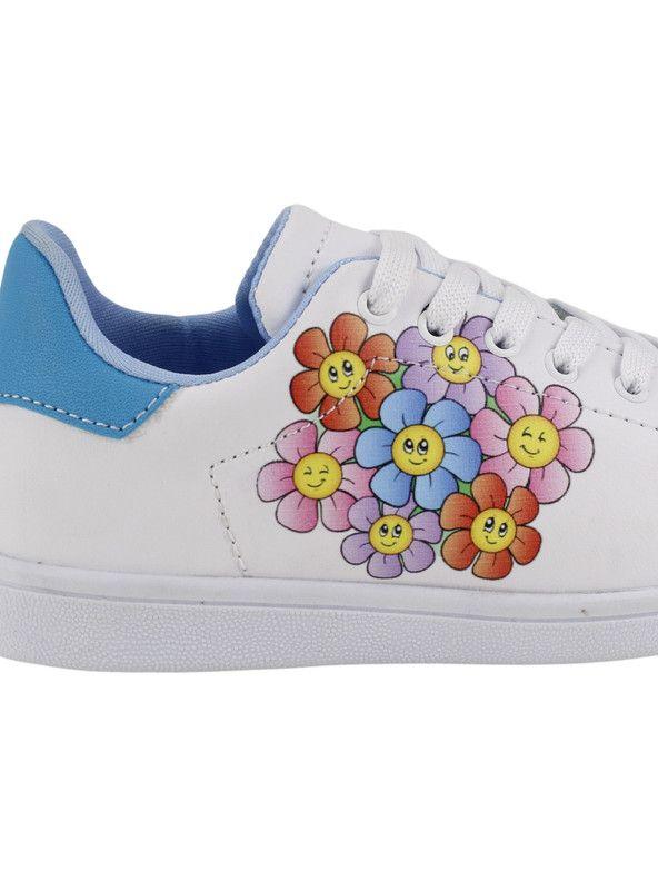 Zapatilla Playard Flores Blanca-3