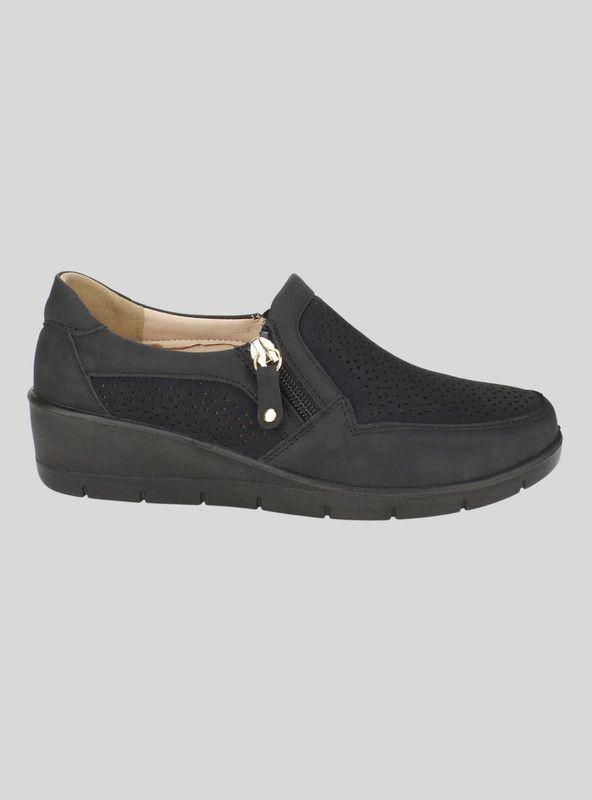Zapatilla New Walk Troquelada Negra-0