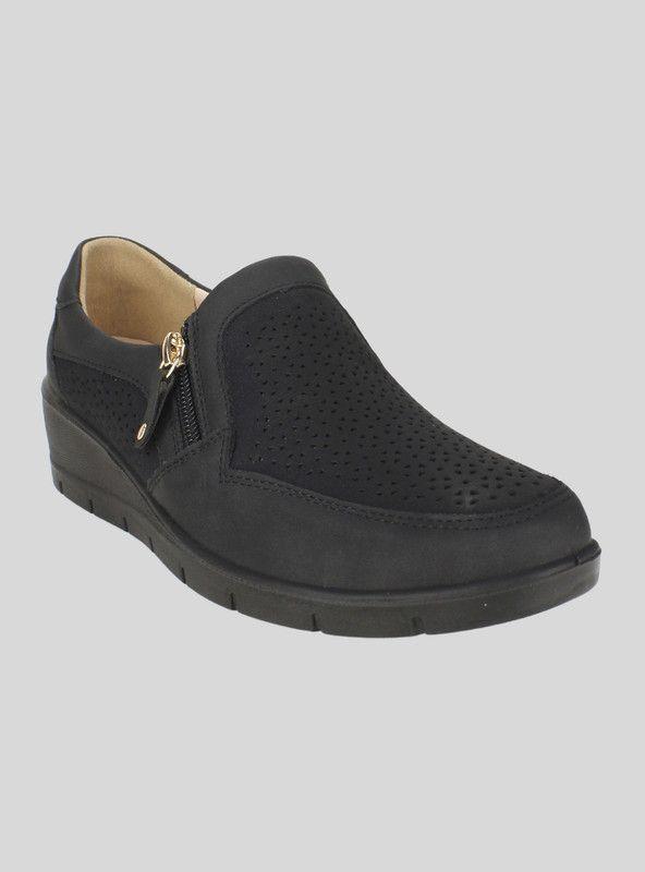 Zapatilla New Walk Troquelada Negra-1
