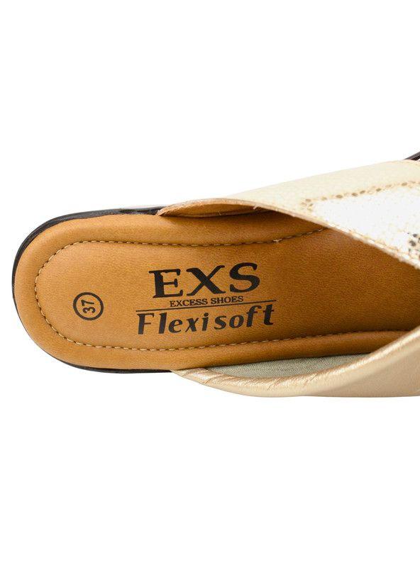 Sandalia Exs Brillante Confort Cuero Dorada-4