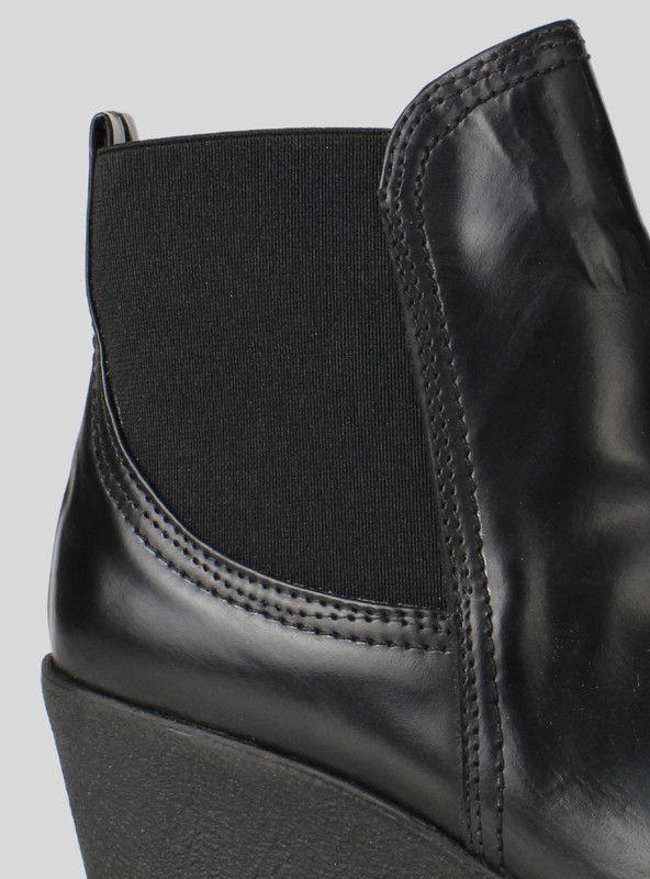 Botín Exs Elastico Cuero Negro-3