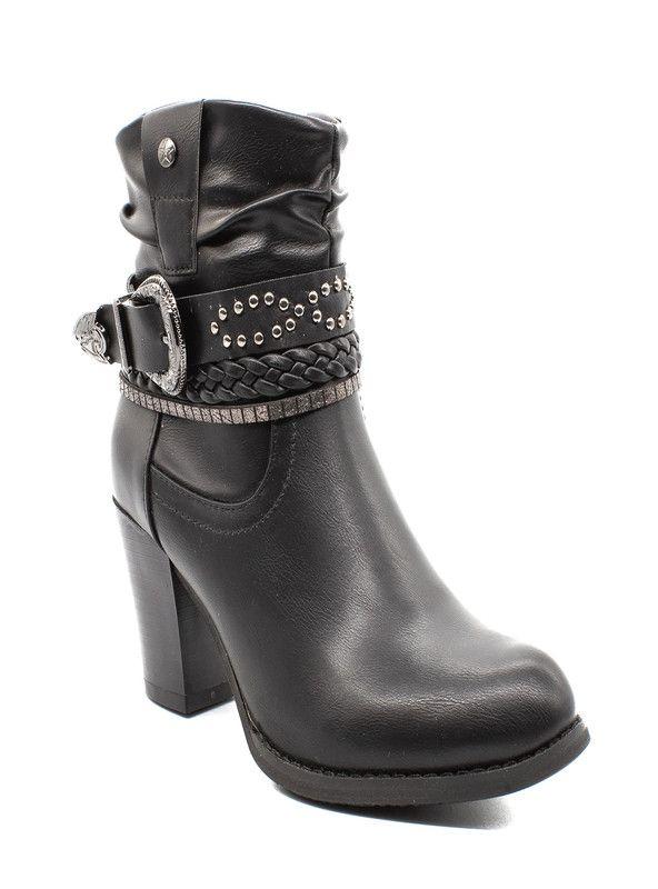 BOTIN MUJER MODA NEW WALK 28L02K02-90 (35-40) | Negro |-0