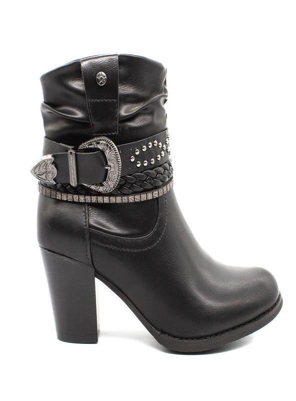 BOTIN MUJER MODA NEW WALK 28L02K02-90 (35-40) | Negro |-1
