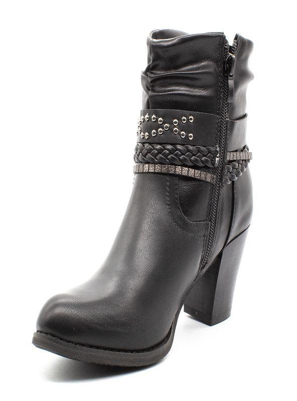 BOTIN MUJER MODA NEW WALK 28L02K02-90 (35-40) | Negro |-2