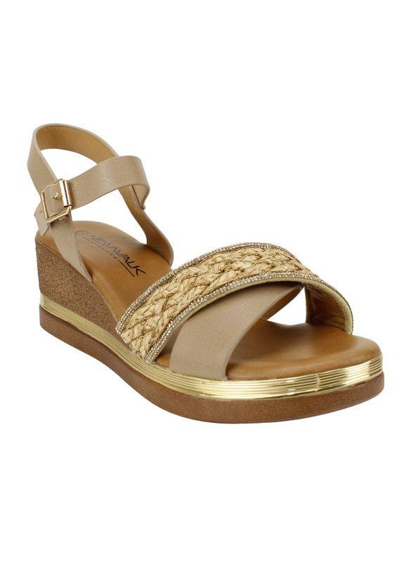 Sandalia New Walk Cuña Yute Camel-2