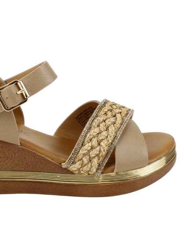 Sandalia New Walk Cuña Yute Camel-4