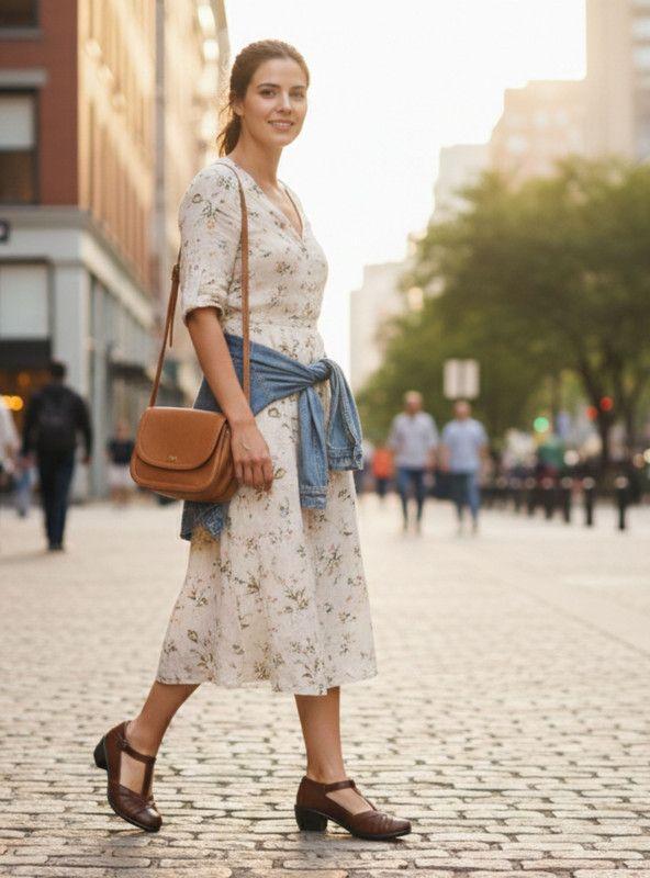 Zapato New Walk Correas Confort Café-1