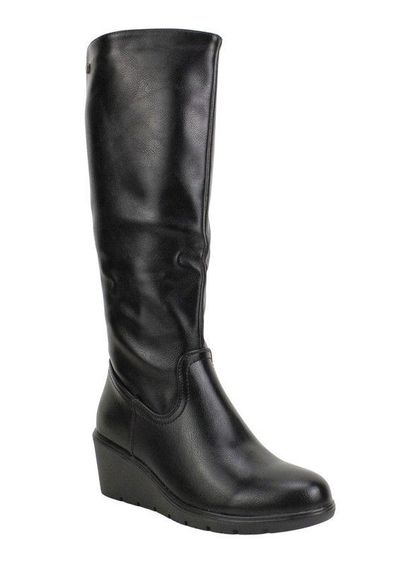 Bota New Walk Cuña Edge Negra-2