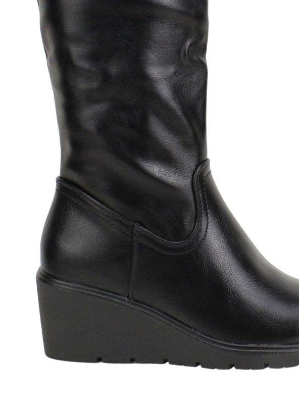 Bota New Walk Cuña Edge Negra-4