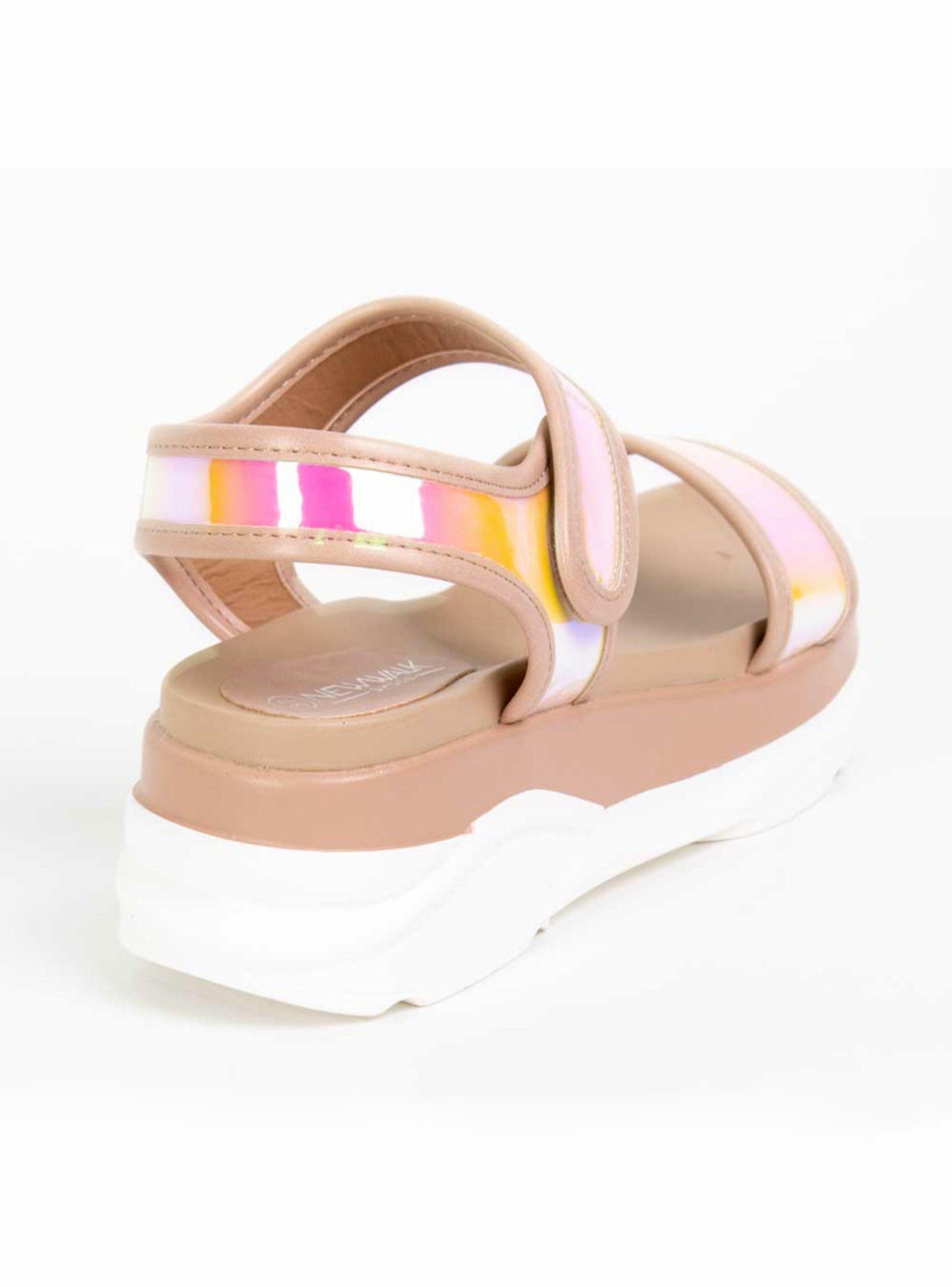 Sandalia New Walk Chunky Rosada-3