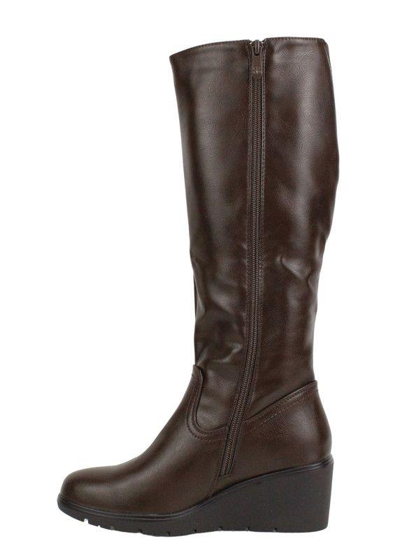 Bota New Walk Cuña Edge Café-3