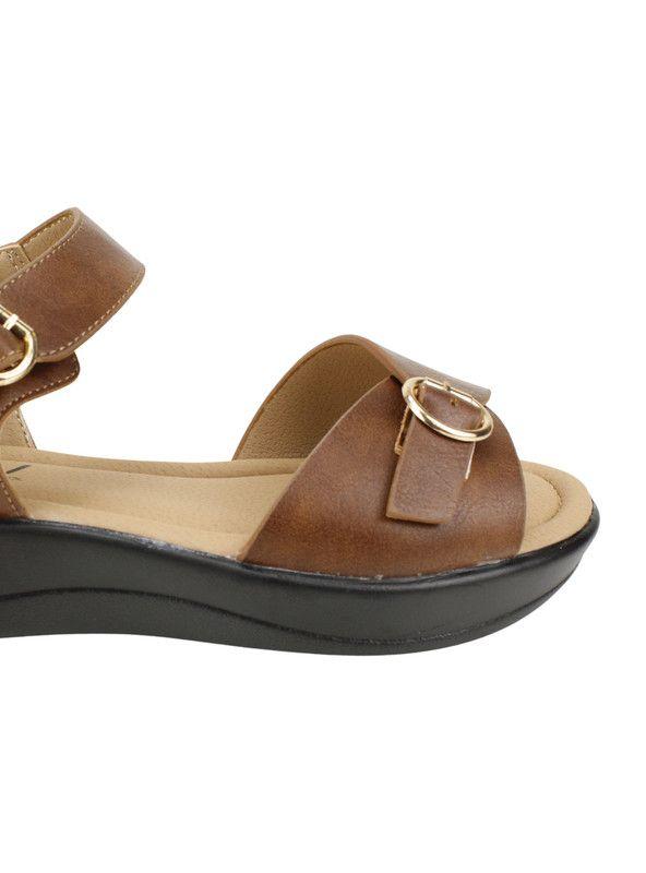 Sandalia New Walk Doble Broche Café-4
