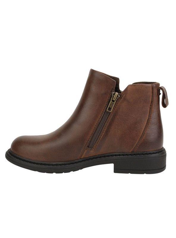 Botin Palm Cuero Liso Café-3