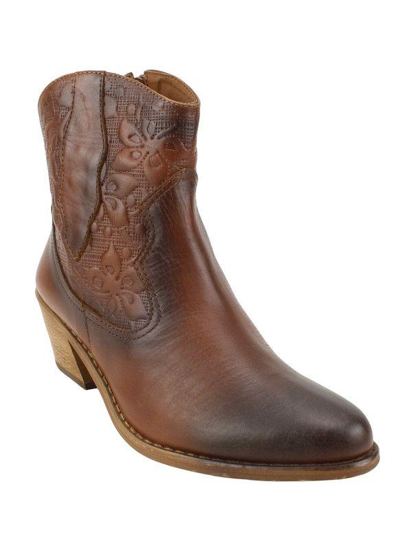 Botín Exs Vaquero Cuero Marrón-2