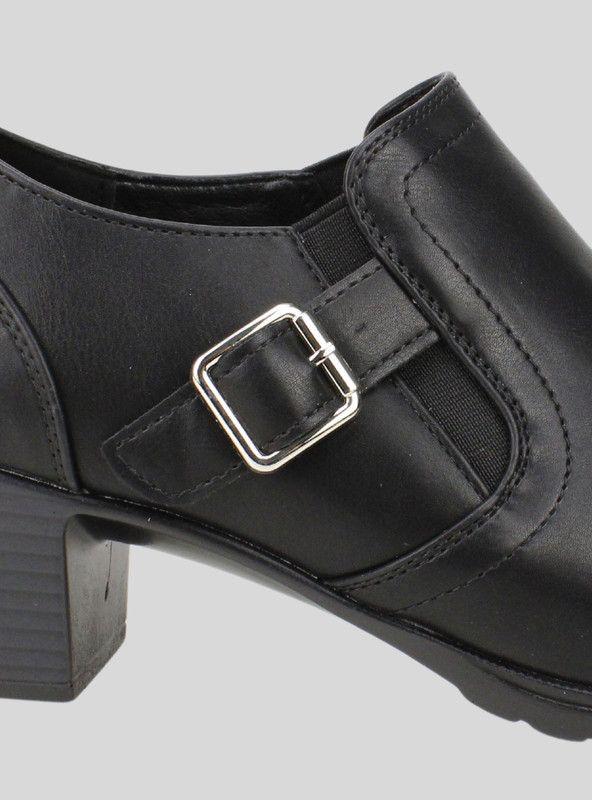 Botín Corto New Walk Broche Negro-3