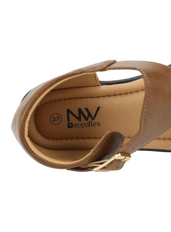 Sandalia New Walk Broche Reptil Café-4