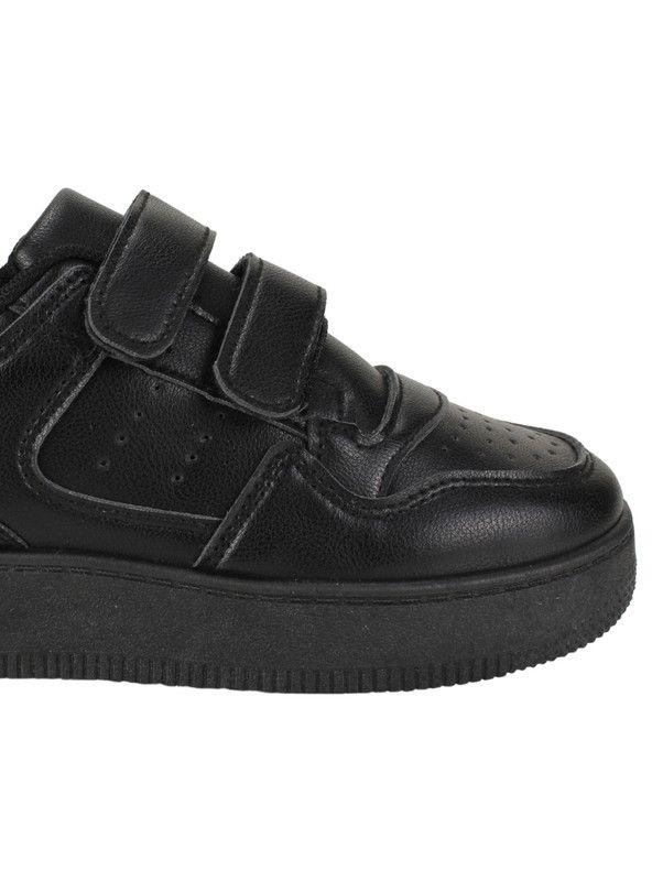 Zapatilla New Walk Velcro Escolar Negra-3