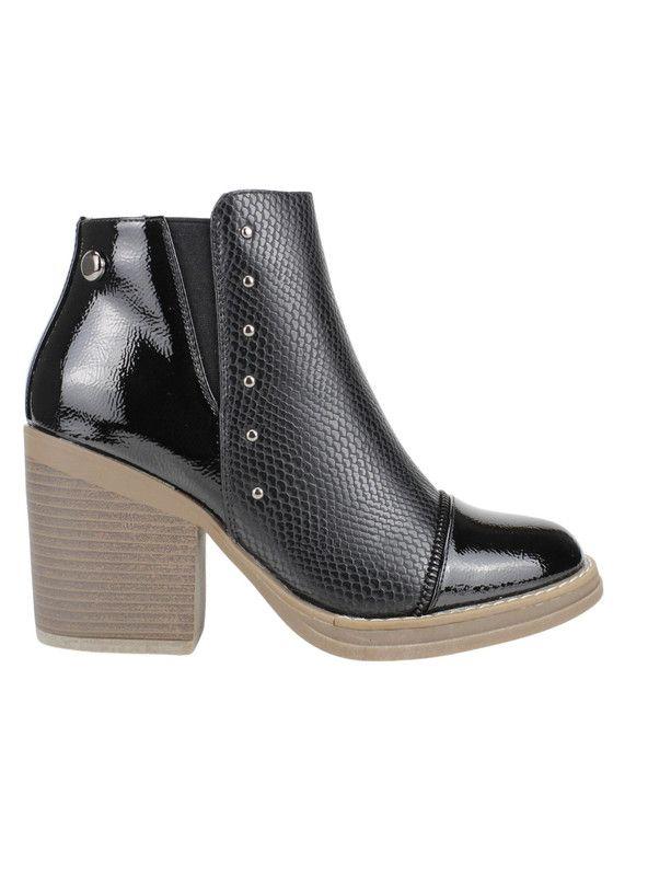 Botín Reptil Negro-0