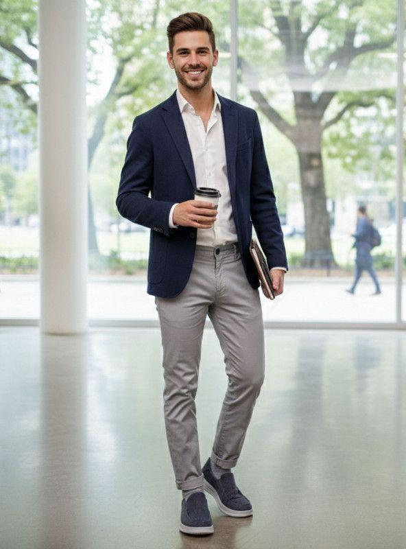 Zapatilla New Walk Slip On Confort Azul-1