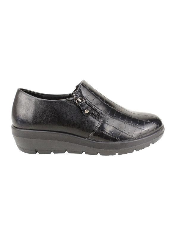 Zapato New Walk Reptil Confort Negro-0