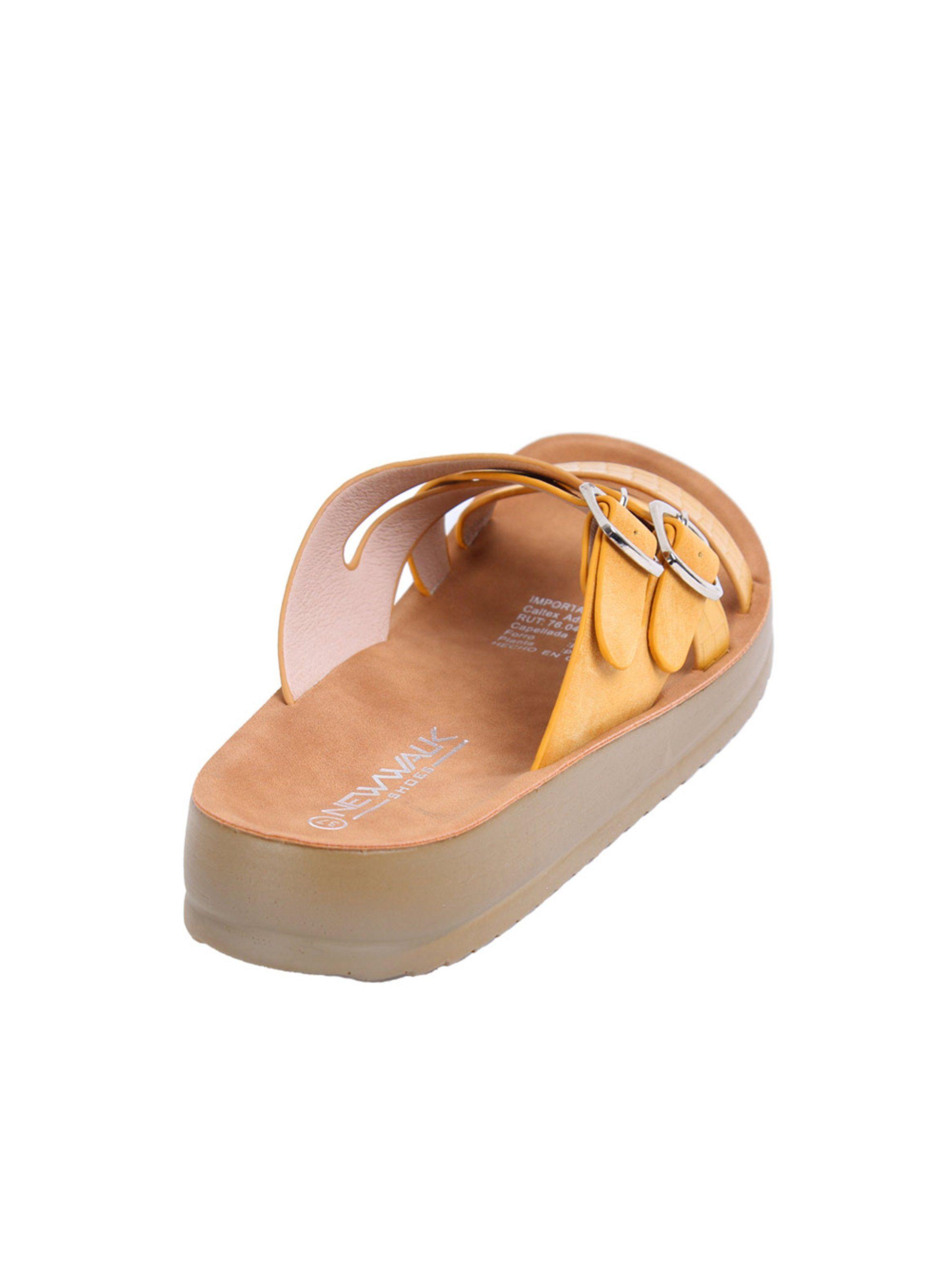 Sandalia New Walk Buckle Yellow-3