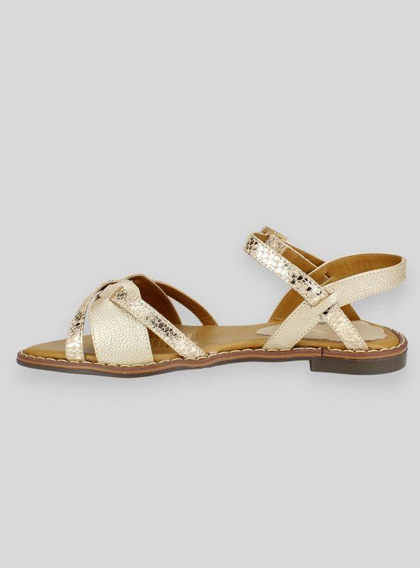 Sandalia Exs Mykonos Cuero Dorado-2