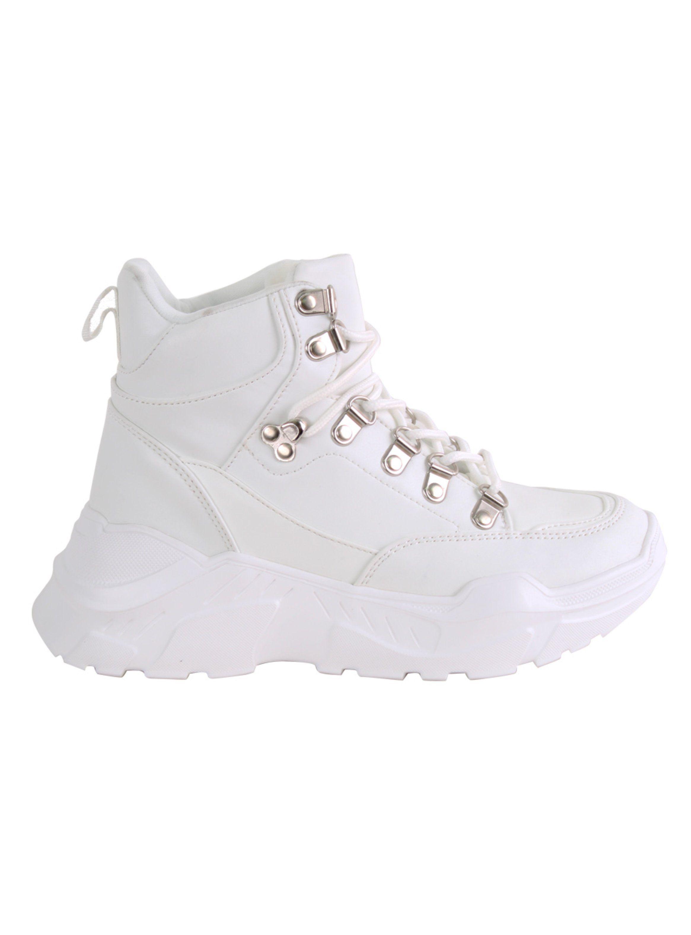 Zapatilla New Walk Chunky Blanca Caña Alta-0