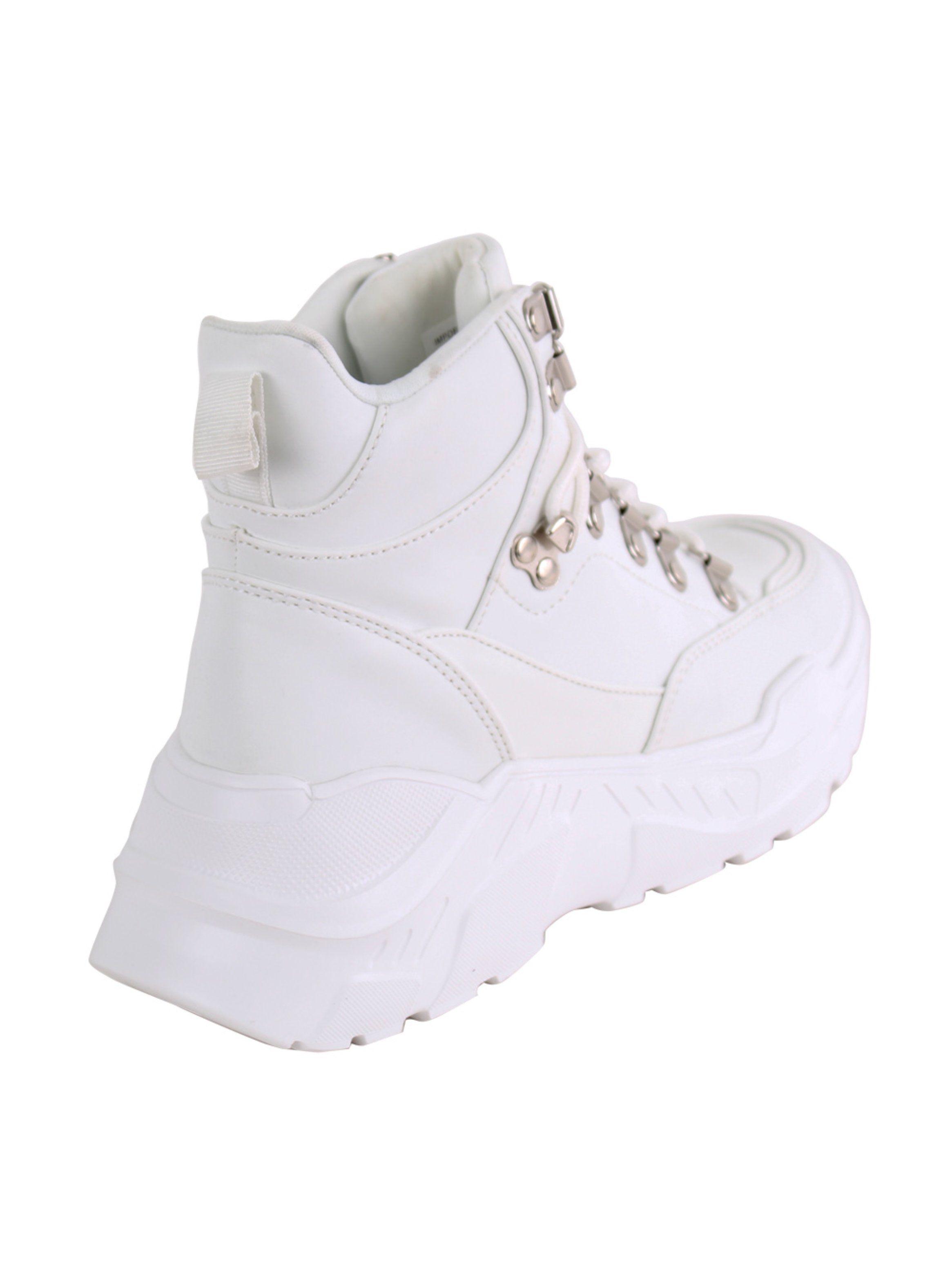 Zapatilla New Walk Chunky Blanca Caña Alta-2