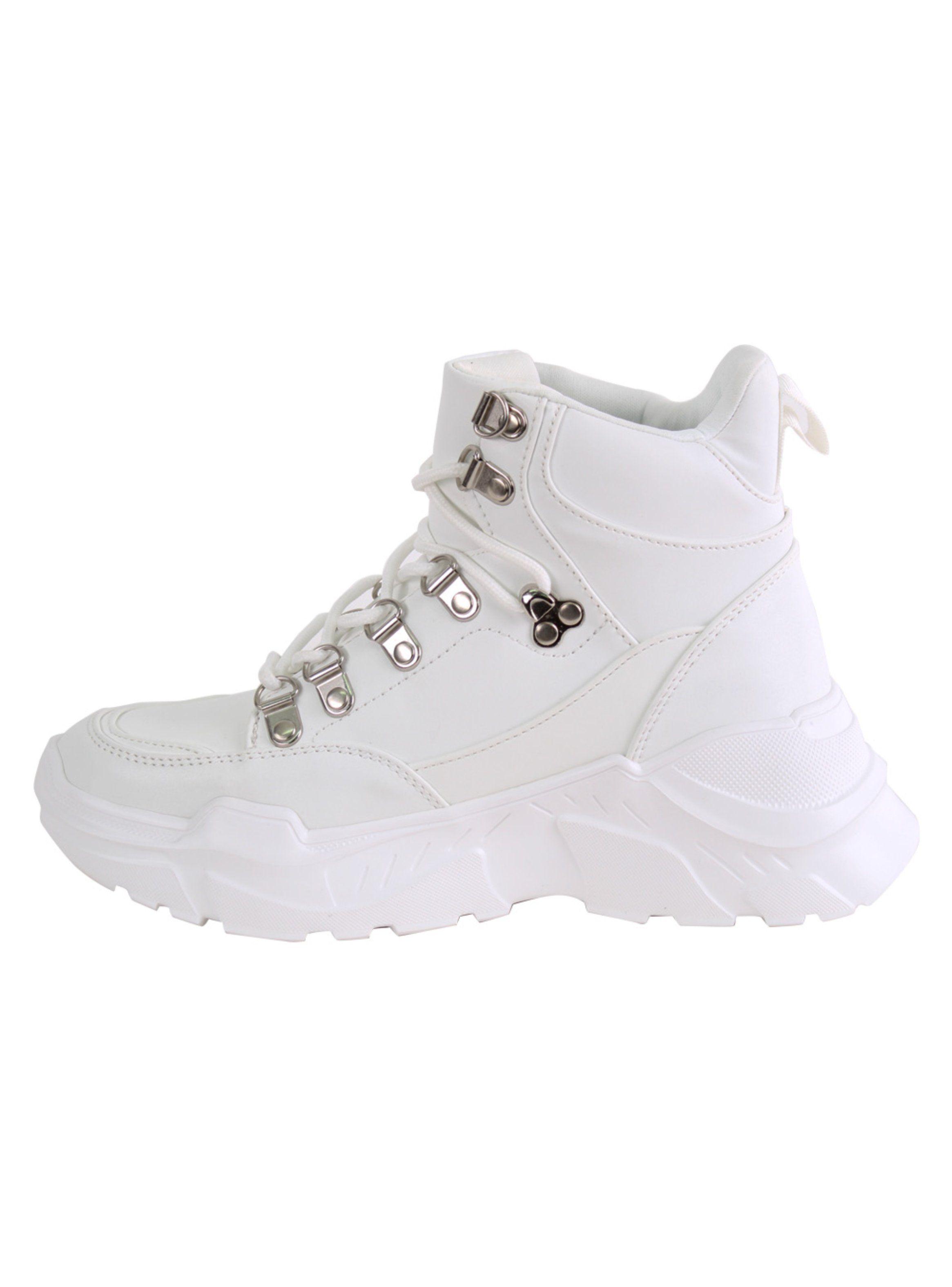 Zapatilla New Walk Chunky Blanca Caña Alta-3