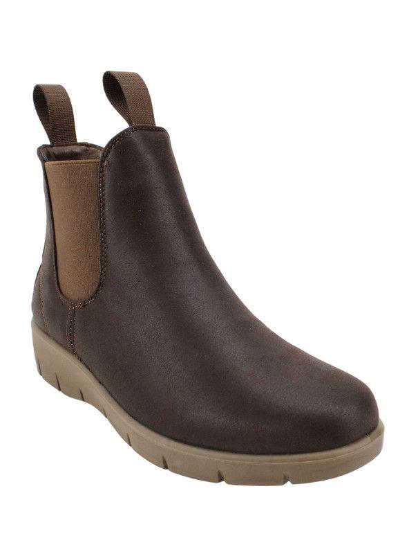 Botín New Walk Doble Tirador Café-2