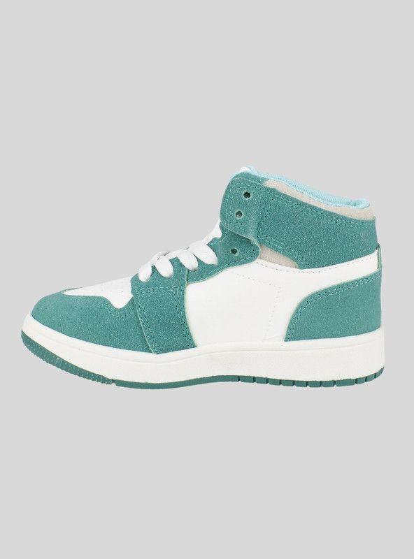 Zapatilla Nat Geo Kids Urbana Verde Blanca-2