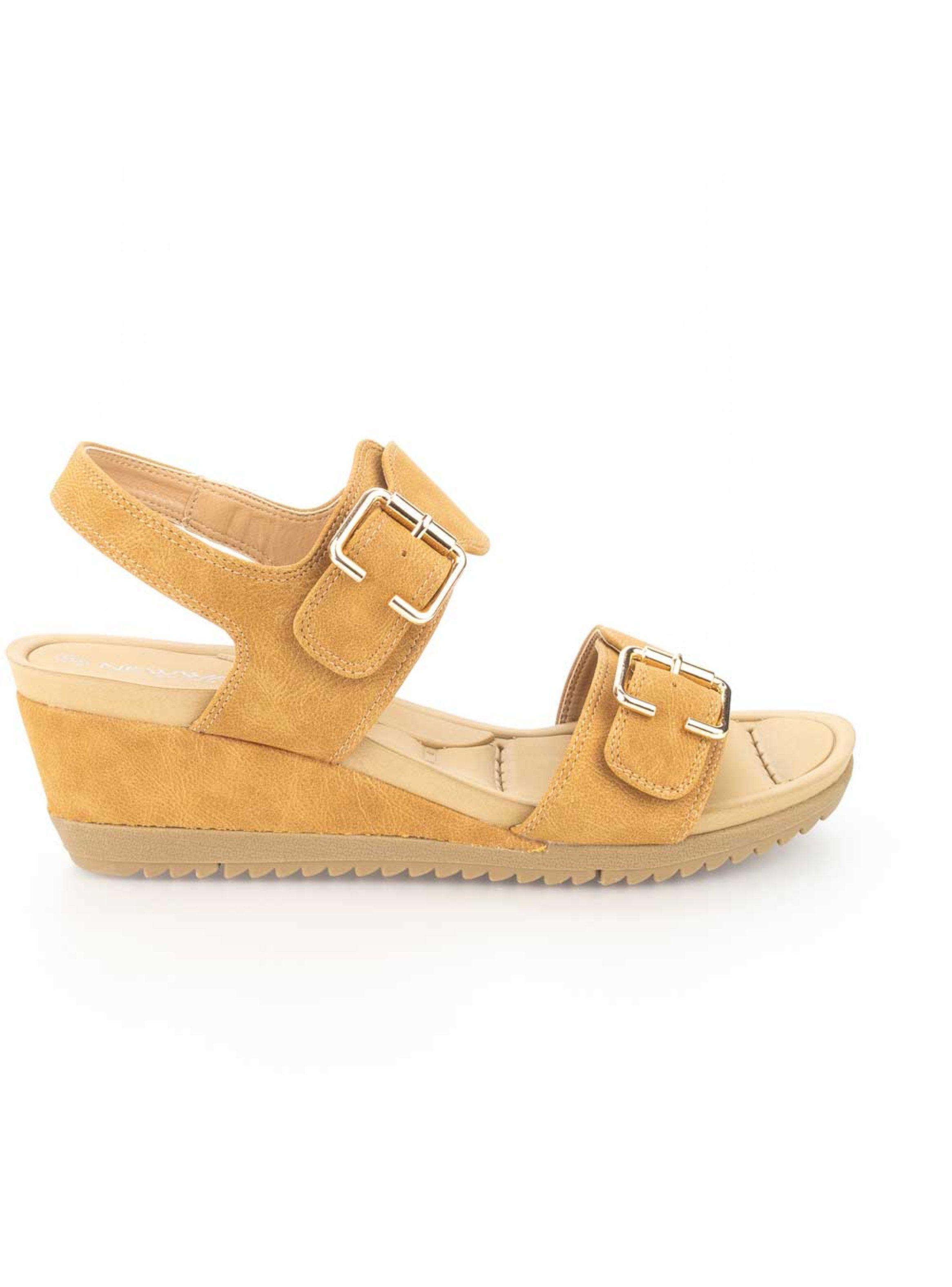 Sandalia New Walk Hebilla Camel-0