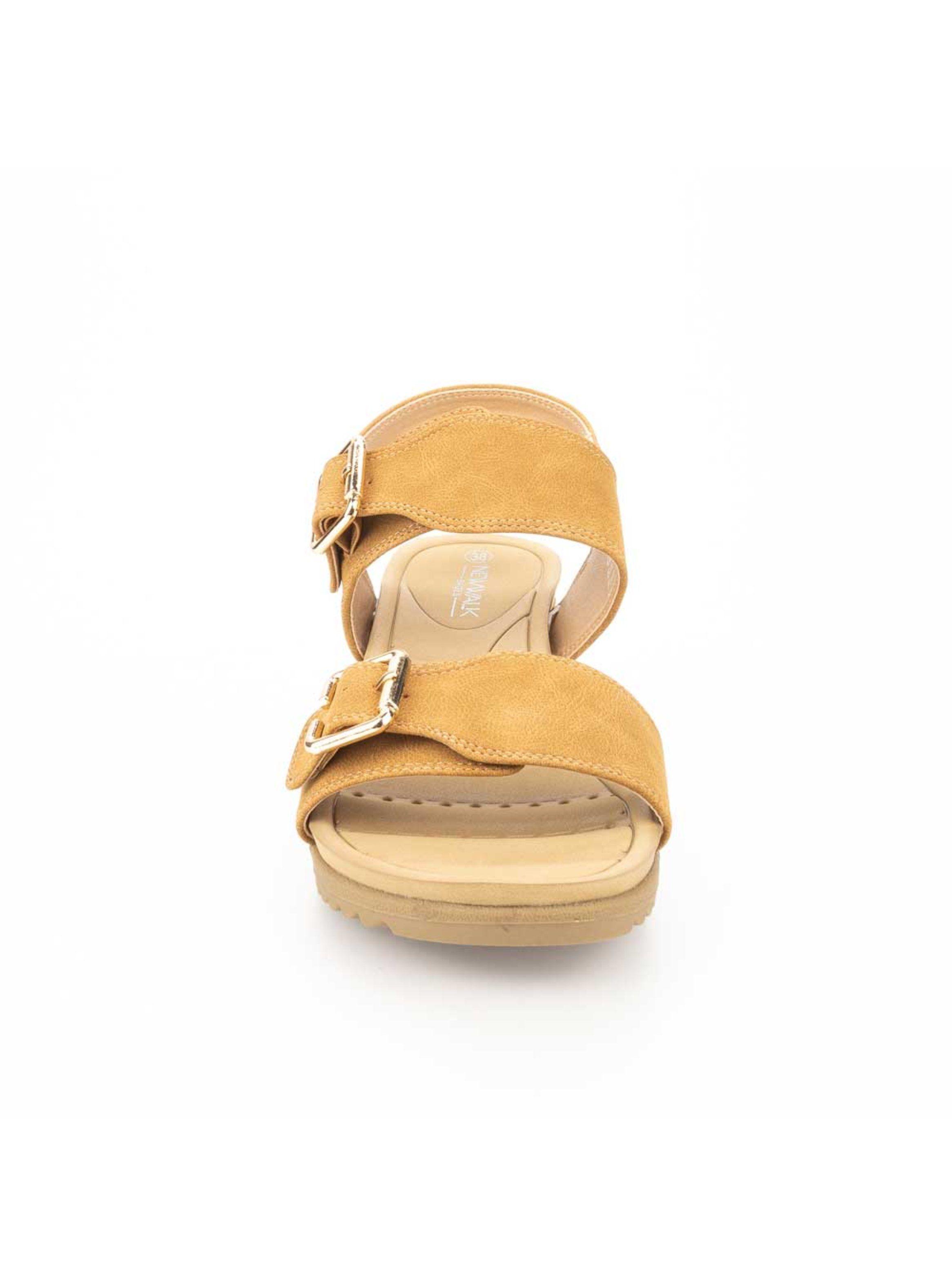 Sandalia New Walk Hebilla Camel-2