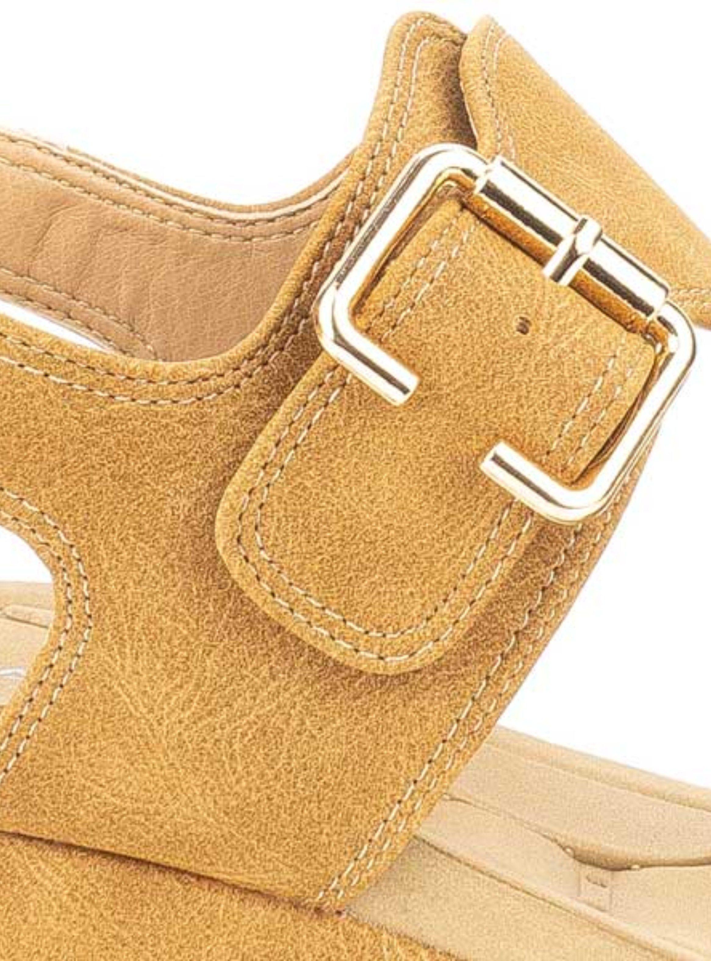 Sandalia New Walk Hebilla Camel-4