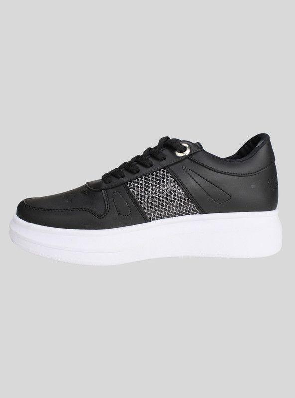 Zapatilla Kanna & Co Shine Plataforma Negra-2