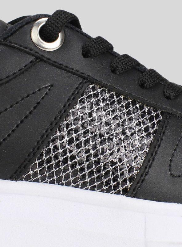 Zapatilla Kanna & Co Shine Plataforma Negra-3