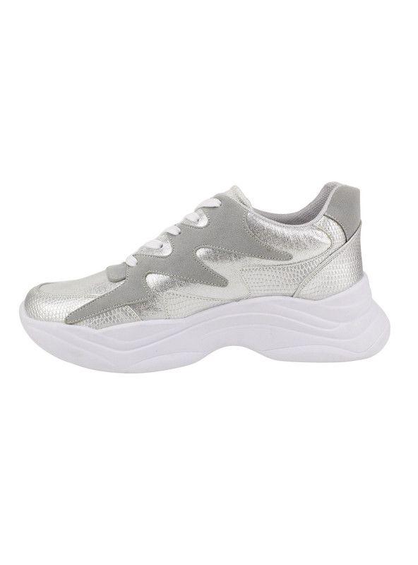 Zapatilla Exs Chunky Plateada-2