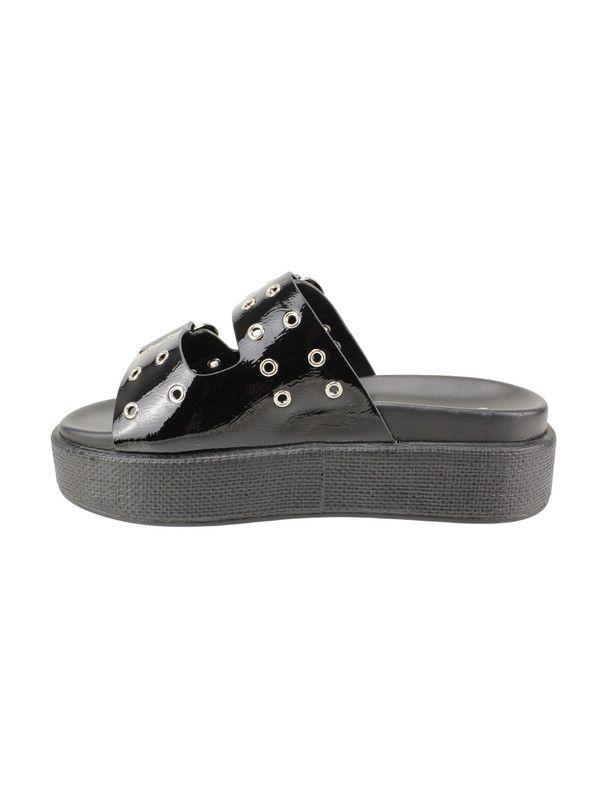 Sandalia Agua de Coco Plataforma Negra-3