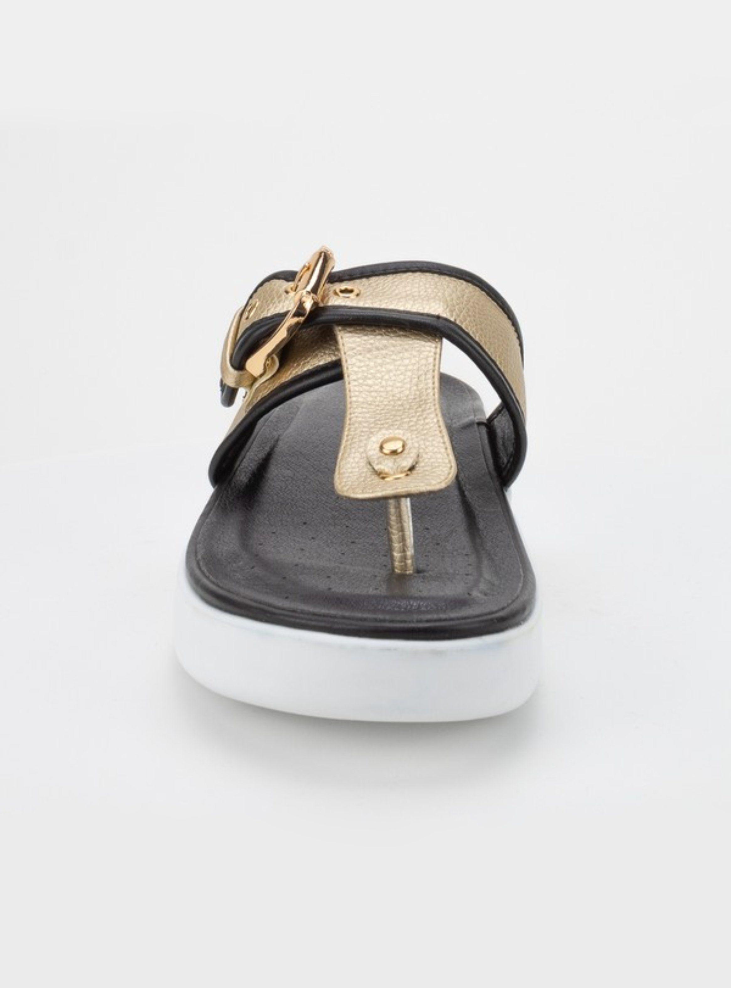 Sandalia New Walk Metal Dorado-2