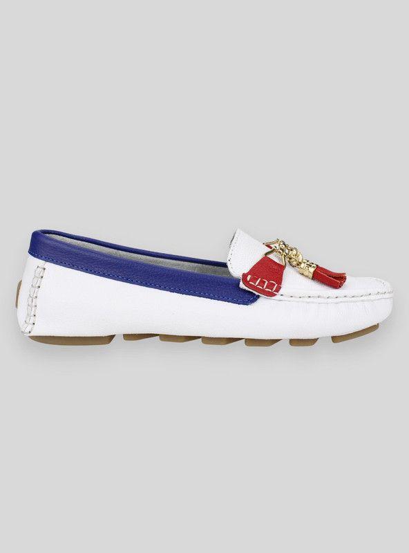 Mocasín Exs Confort Cuero Blanco-0