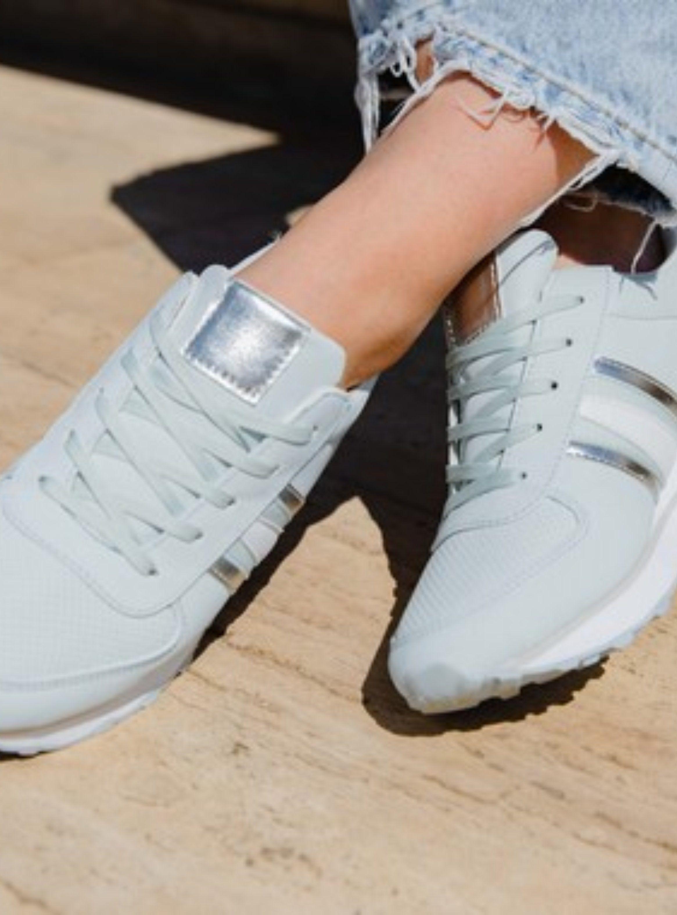 Zapatilla New Walk Silver Celeste-1