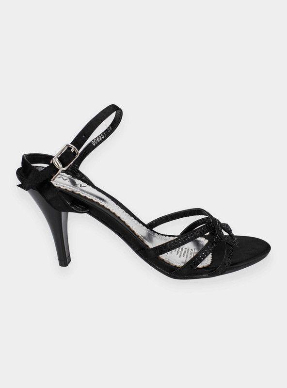 Sandalia New Walk Cintas Brillantes Negra-0