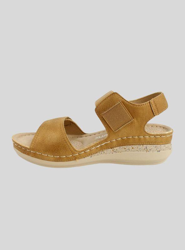 Sandalia New Walk Lisa Confort Camel-2