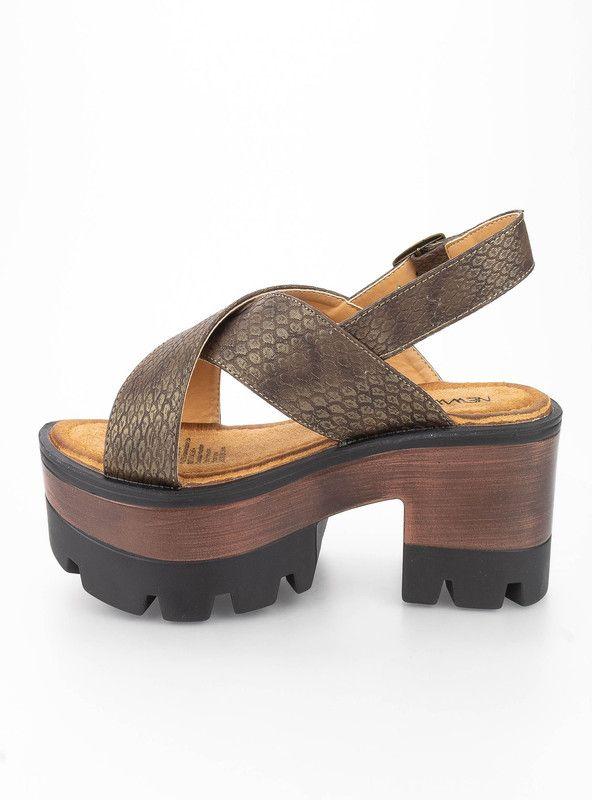 SANDALIA MUJER CASUAL NEW WALK 168-3-40 (35-40) | Cafe |-2
