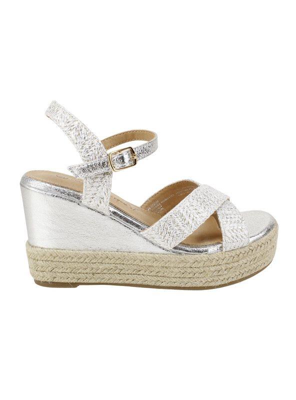 Sandalia Agua de Coco Texturas Plateada-0
