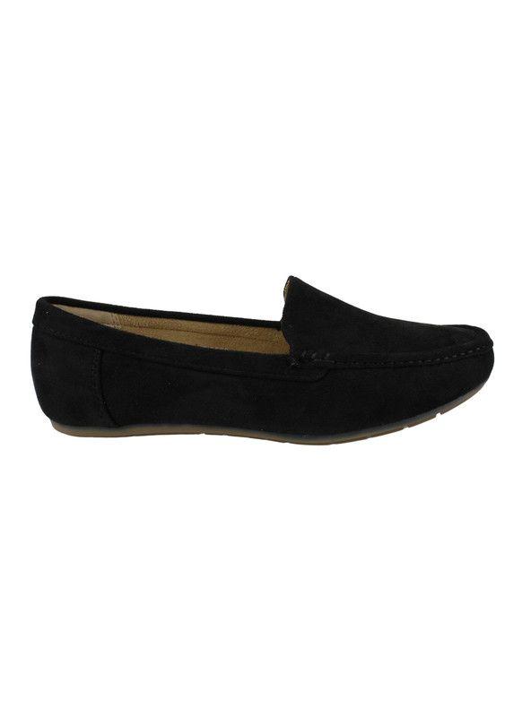 Mocasín New Walk Slip On Confort Negro-0