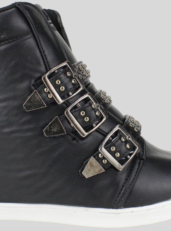 Zapatilla New Walk Broches Negra-3