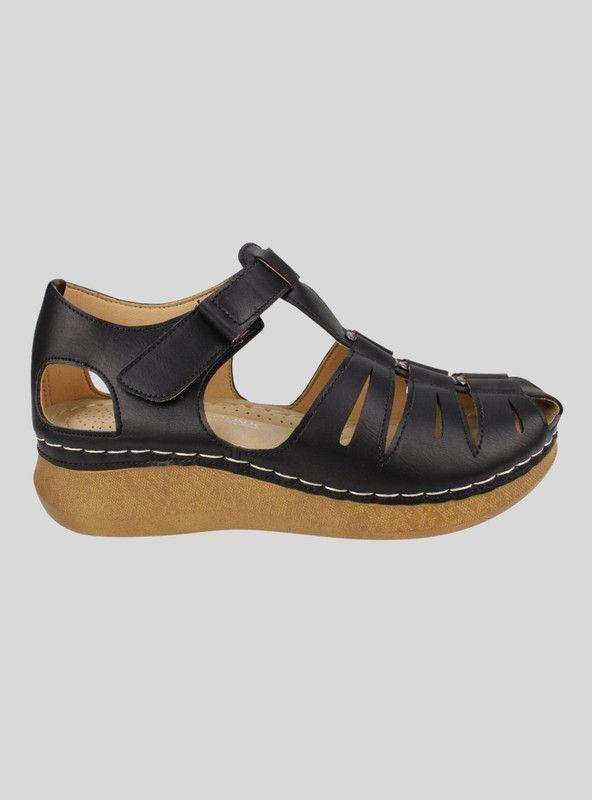 Sandalia New Walk Gaia Confort Negra-0