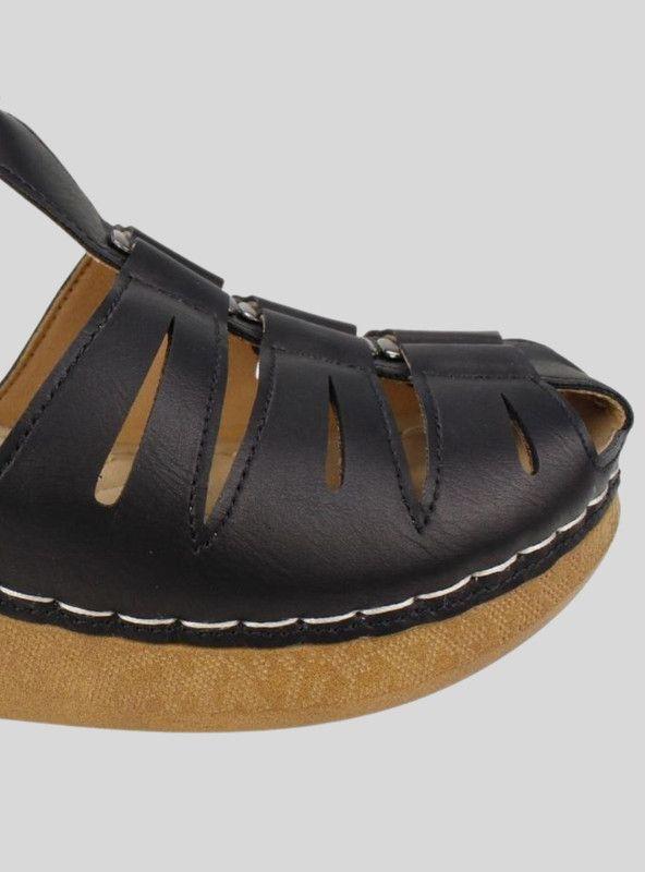 Sandalia New Walk Gaia Confort Negra-3