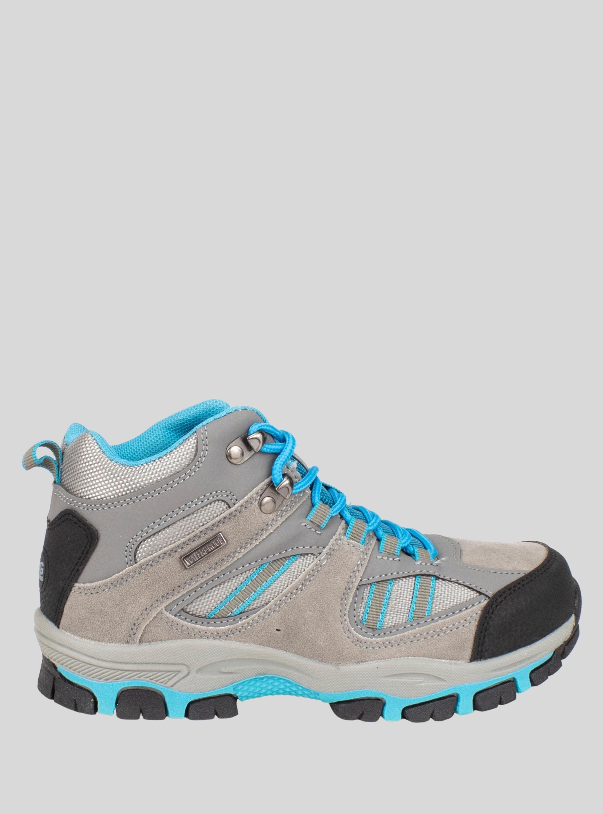 Botín Nat Geo Kids Gris y Celeste Waterproof-0